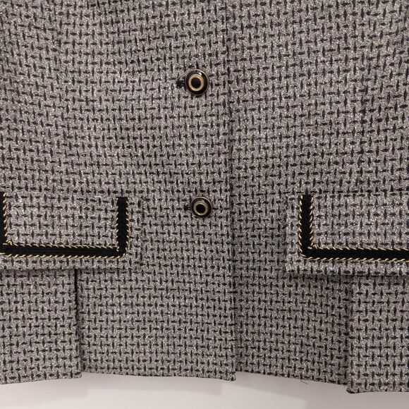 Vintage Koret Black Gray Houndstooth Blazer Jacket Sz 14/L Retro - Picture 3 of 9